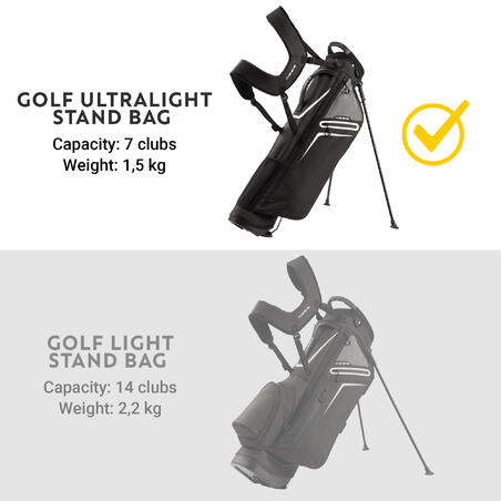 Golf Ultralight Stand Bag - Black