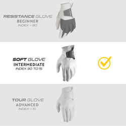 WOMEN'S GOLF GLOVE RIGHT HANDED - 500 WHITE