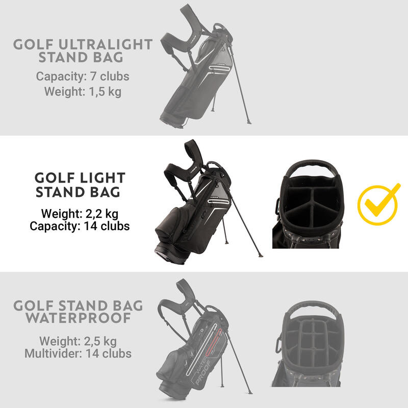 Golf Standbag Light grau 