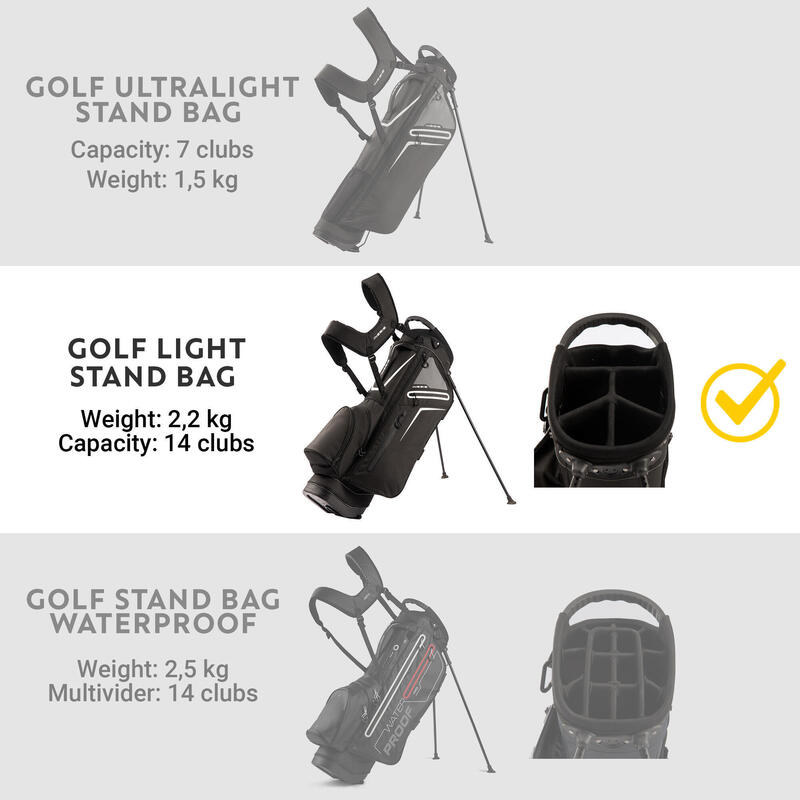 Standbag voor golf Light grijs