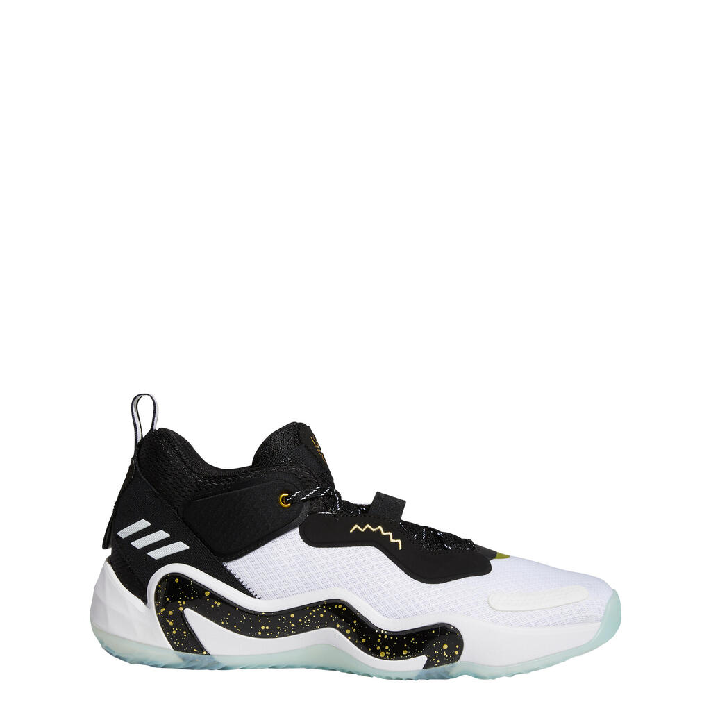 Basketbalová obuv ADIDAS D.O.N 3 pre pokročilých dospelých hráčov biela