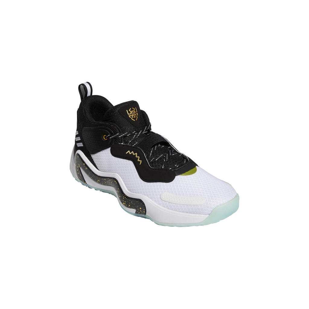 Basketbalová obuv ADIDAS D.O.N 3 pre pokročilých dospelých hráčov biela
