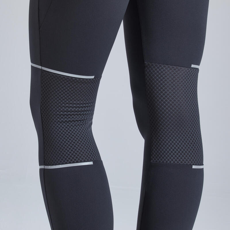 Leggings mallas running largas térmicas Mujer Kiprun Warm negro