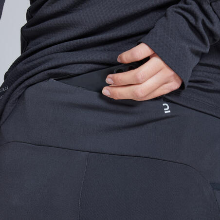 ТАЙТСЫ ДЛЯ БЕГА УТЕПЛЕННЫЕ ЖЕНСКИЕ KIPRUN WARM ЧЕРНЫЕ