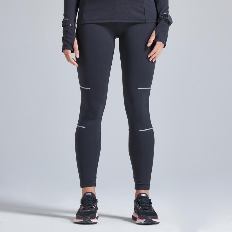 Kiprun Warm Women's Warm Running Tights - black