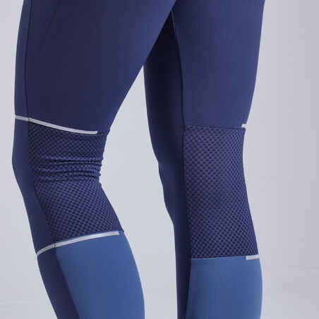 Kiprun Warm Women's Warm Running Tights - blue KIPRUN