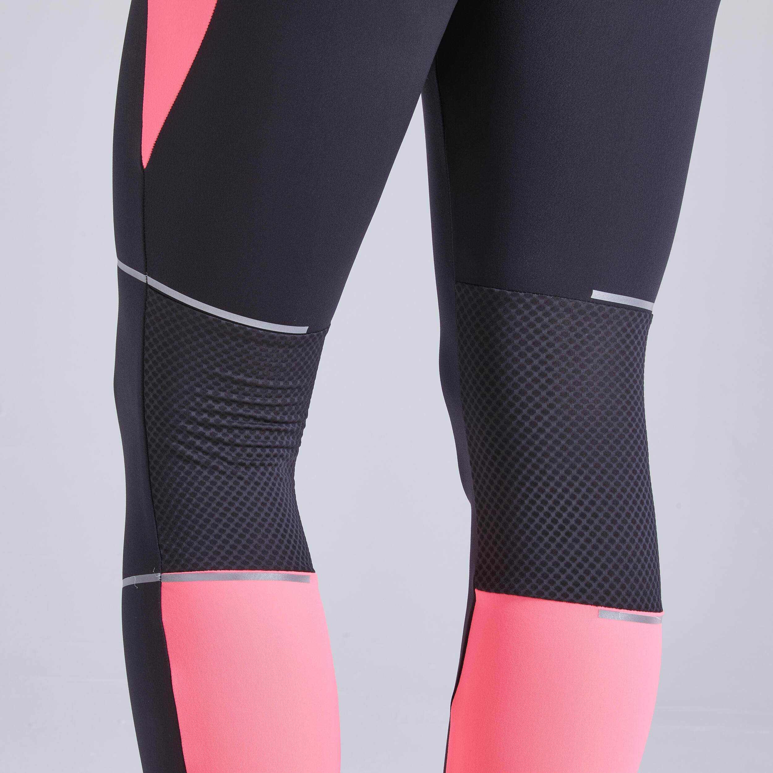 Warm Women's Warm Running Tights - black pink 4/10