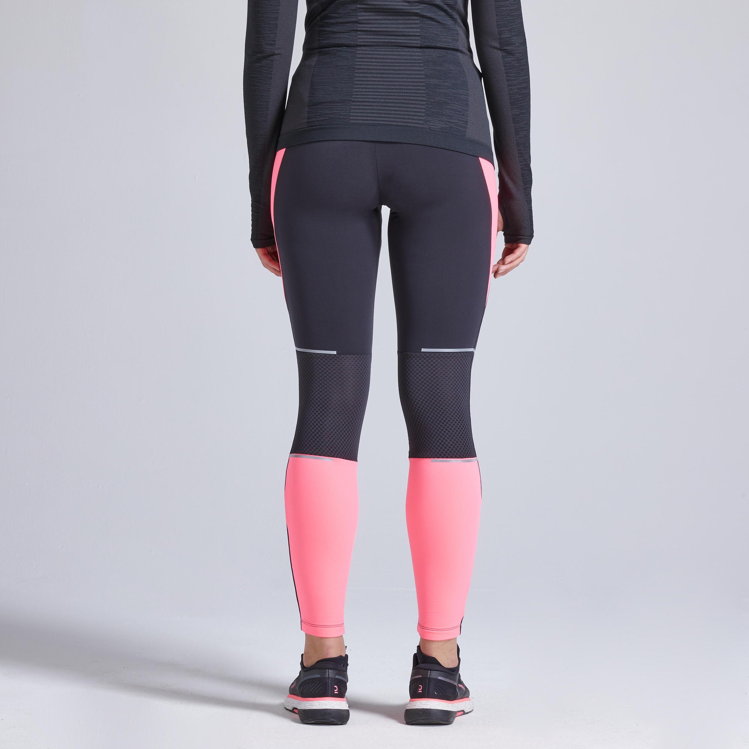 Warm Women's Warm Running Tights - black pink 3/10