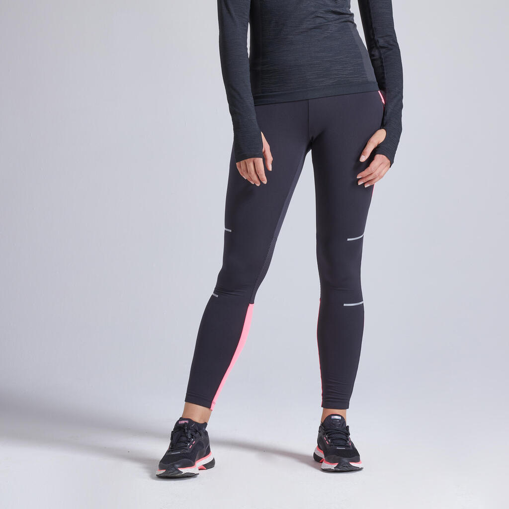 Sieviešu siltās pieguļošās skriešanas bikses “Kiprun”, tirkīza