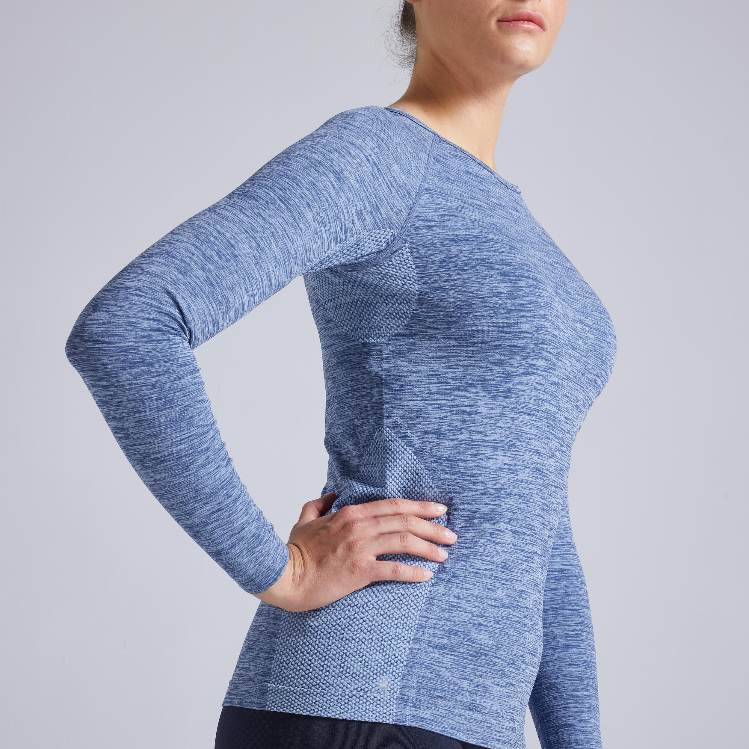 Kiprun Skincare Light Women's Running Breathable Long-Sleeved T-Shirt - slate 5/7