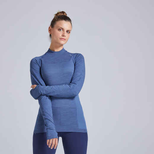 
      Skincare Women's Long-Sleeved Running T-Shirt - Slate Blue
  