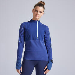 Kiprun Warm Regul Men's LS Winter Running Shirt - Blue
