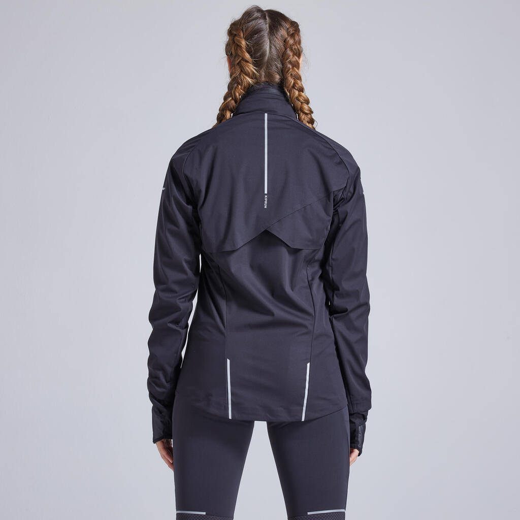 KIPRUN WARM REGUL WOMEN'S RUNNING JACKET BLUE