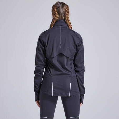 Куртка жіноча Kiprun Warm Regul для бігу чорна