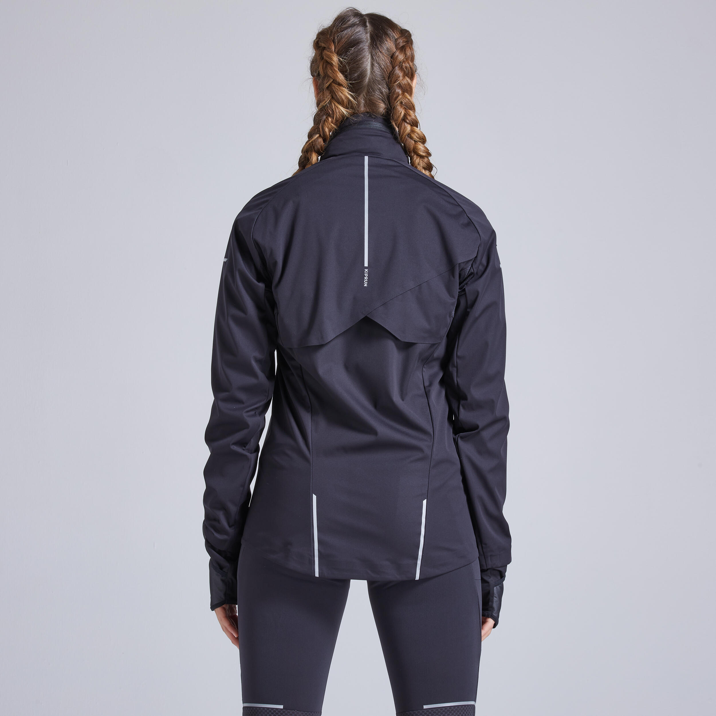 Warm Regul Women's Running Water Repellent Windproof Jacket - Black 2/12