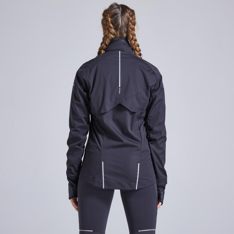 VESTE RUNNING HIVER FEMME DÉPERLANTE COUPE-VENT KIPRUN WARM REGUL : infos,  avis et meilleur prix. Vêtements running Femme.