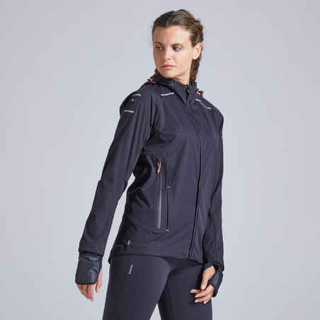 Kiprun Warm Regul Women's Running Water Repellent Windproof Jacket - Black