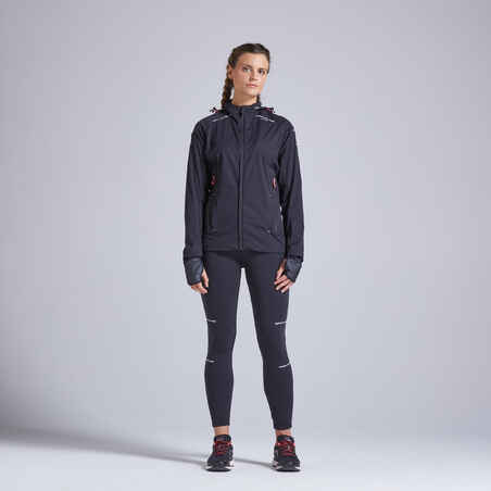 Kiprun Warm Regul Women's Running Water Repellent Windproof Jacket - Black