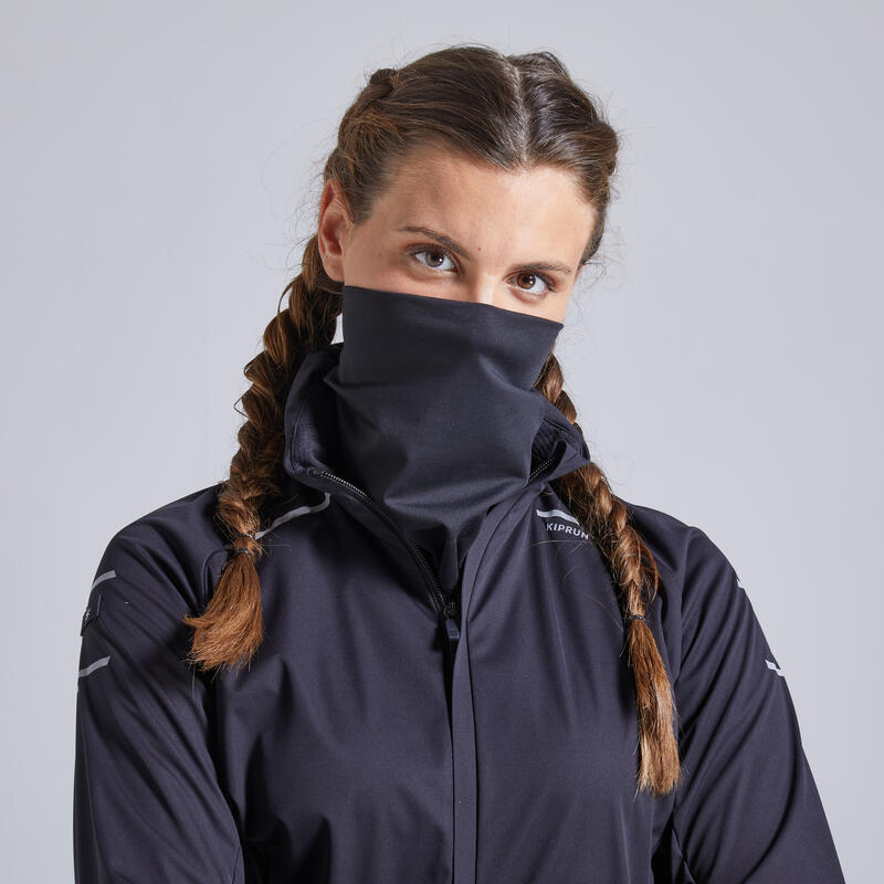 Jachetă Hidrofobă și cu Protecție Vânt Alergare pe asfalt Warm Regul Negru Damă 