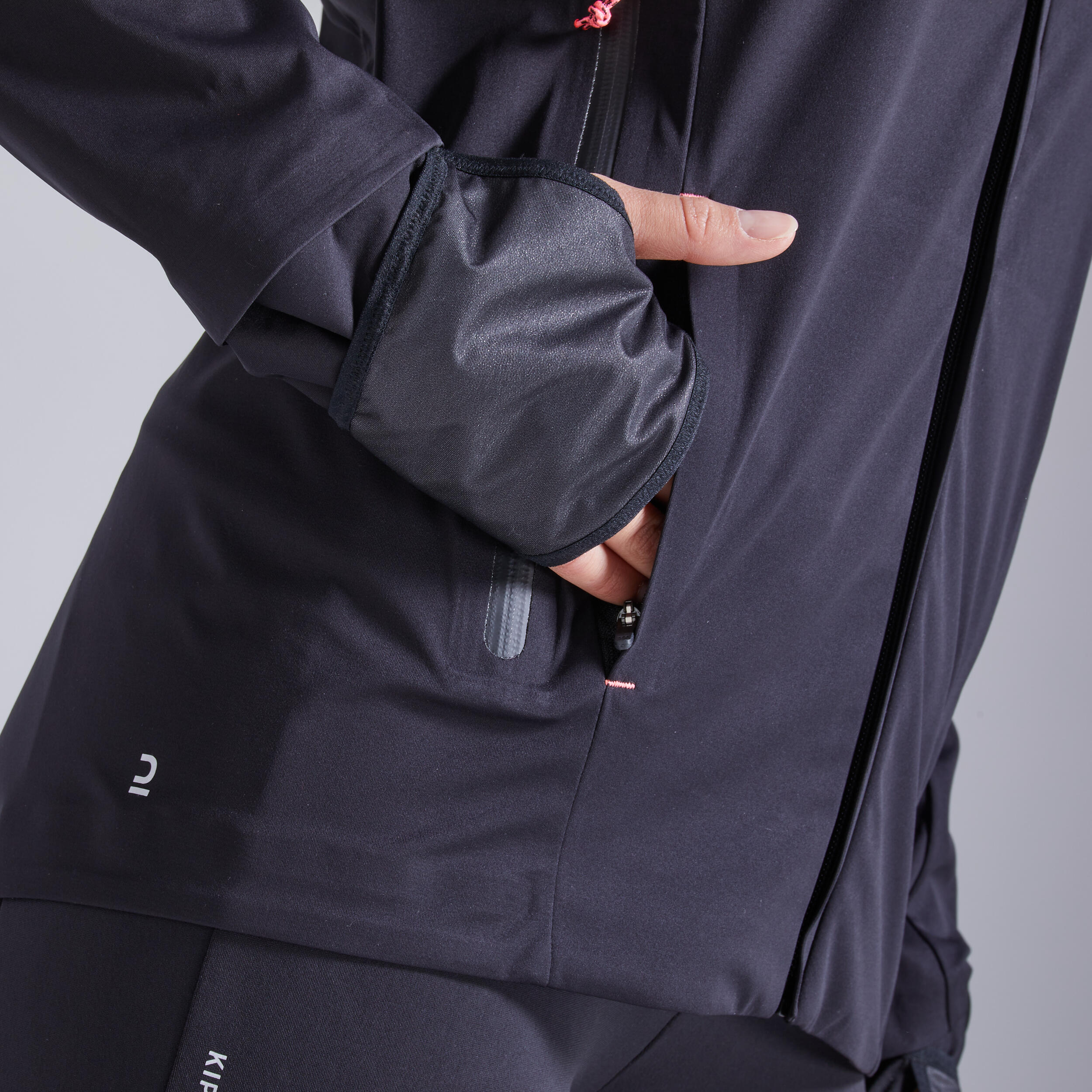 Women's Running Jacket - Warm Regul F Black - KIPRUN