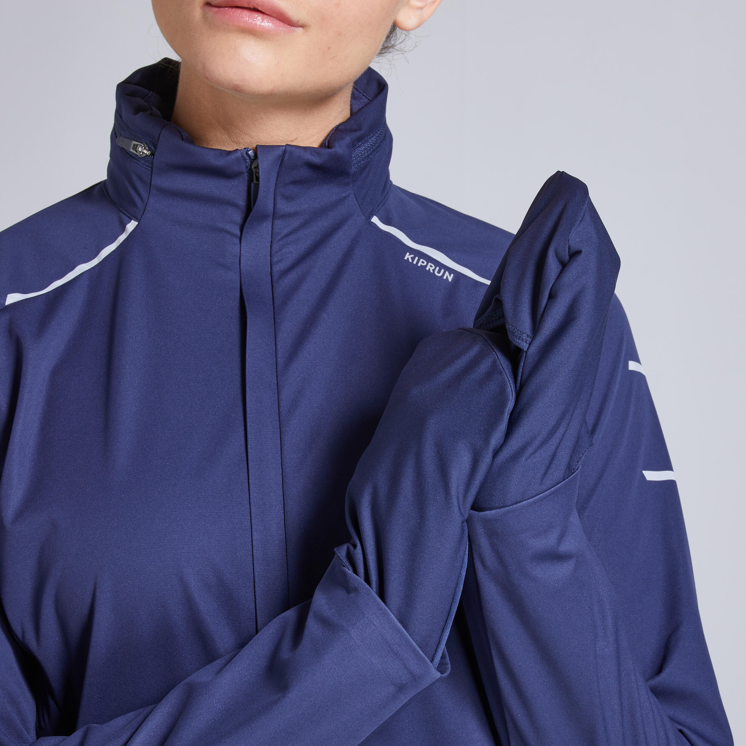 Kiprun Warm Regul Women's Winter Running Windproof Water Repellent Jacket - navy 6/12