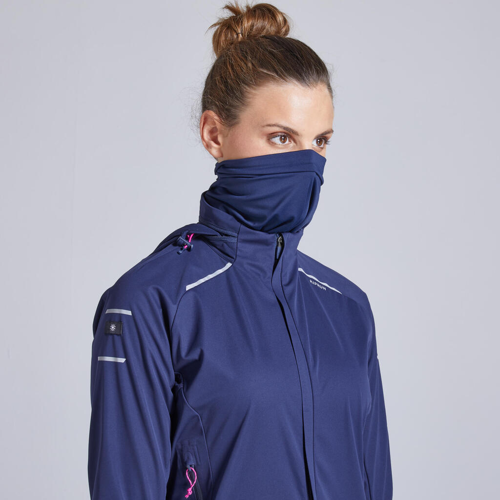 Laufjacke Winter Kiprun Warm Regul wasserabweisend winddicht Damen blau 