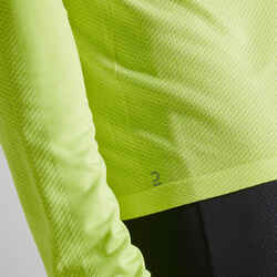  KIPRUN CARE MEN'S BREATHABLE LONG-SLEEVED RUNNING T-SHIRT - YELLOW