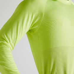  KIPRUN CARE MEN'S BREATHABLE LONG-SLEEVED RUNNING T-SHIRT - YELLOW