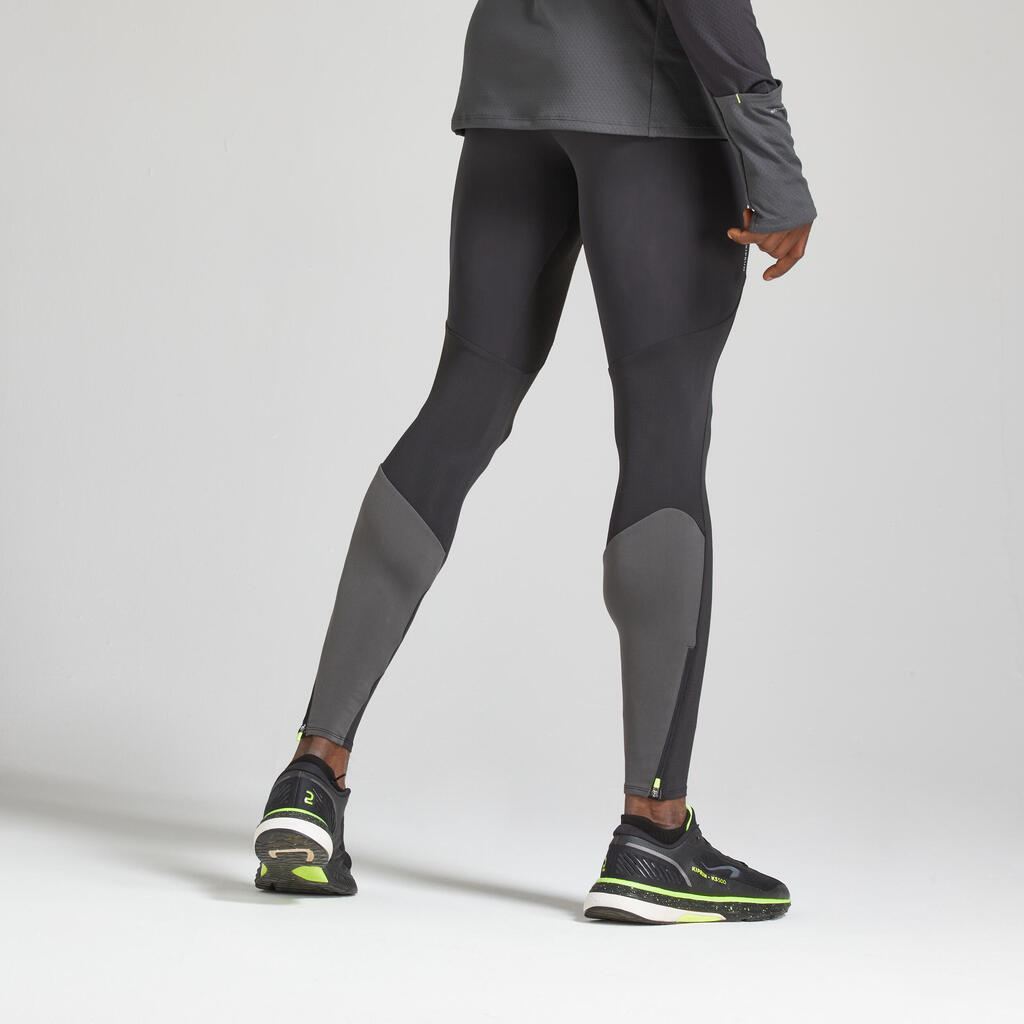 Collant chaud de running Homme - KIPRUN Run 500 Warm Noir