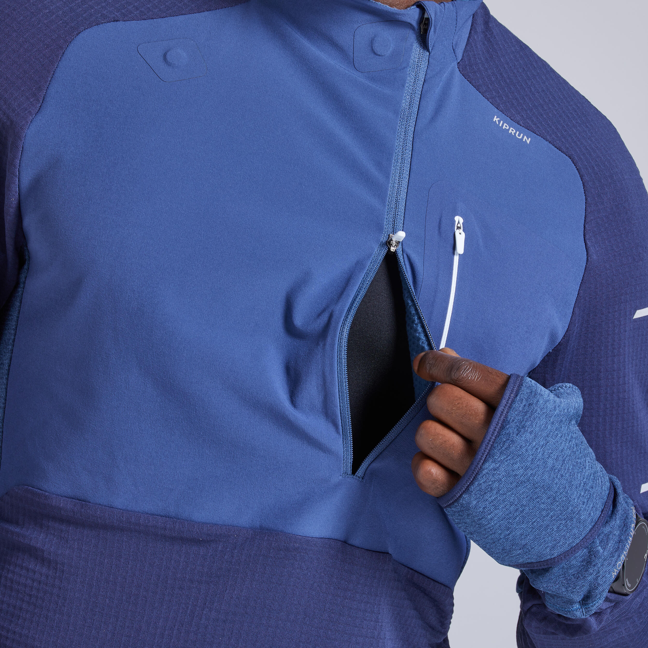 WARM LIGHT MEN'S LS WINTER RUNNING SHIRT BLUE 10/12