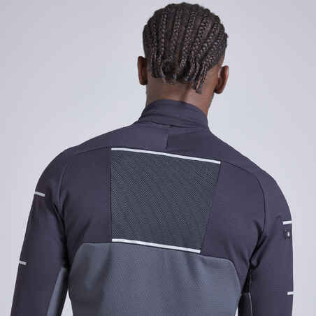 Vyriški žieminiai bėgimo marškinėliai ilgomis rankovėmis „Kiprun Warm Light“