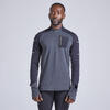 Hardloopshirt voor heren winter Warm Light lange mouwen zwart grijs geel