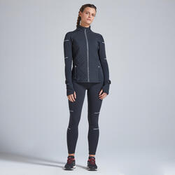 Giacca running donna KIPRUN WARM nera