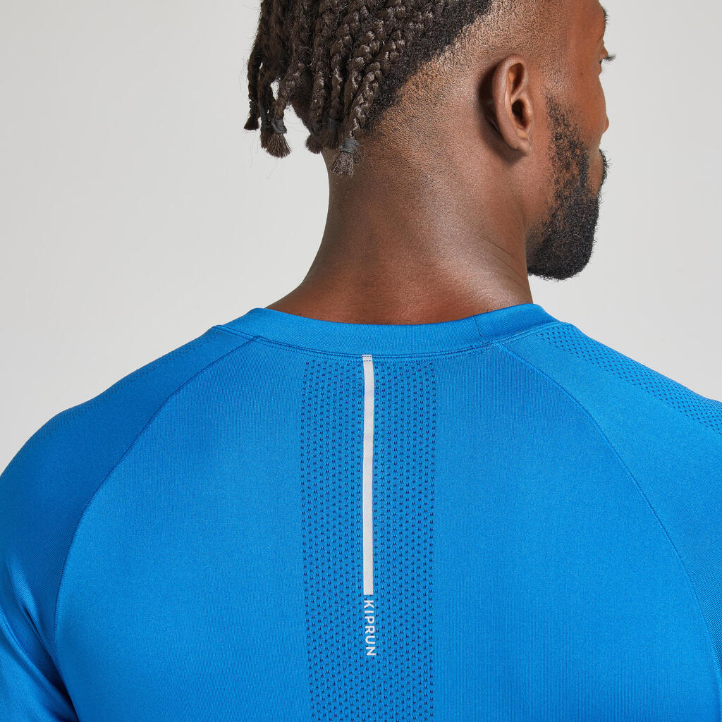T-shirt de running manches longues Homme - KIPRUN Run 500 Sans couture Bleu