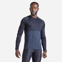 חולצת ריצה אוורירית ארוכה לגברים KIPRUN CARE - שחור