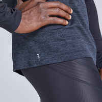 CARE MEN'S LONG-SLEEVED BREATHABLE RUNNING T-SHIRT-BLACK