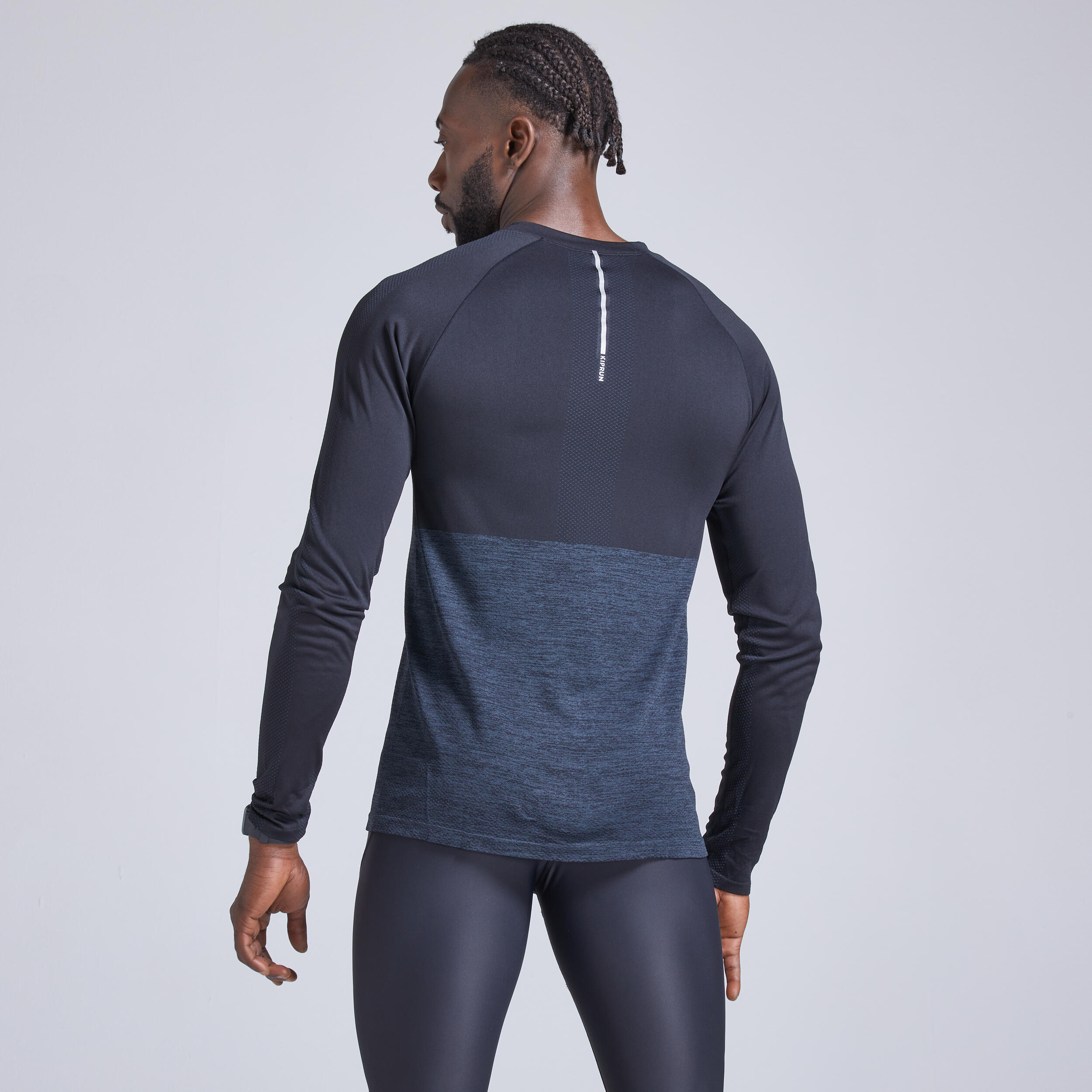 Long Sleeve Running T-Shirt  - Run 500 Black - KIPRUN