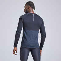 CARE MEN'S LONG-SLEEVED BREATHABLE RUNNING T-SHIRT-BLACK