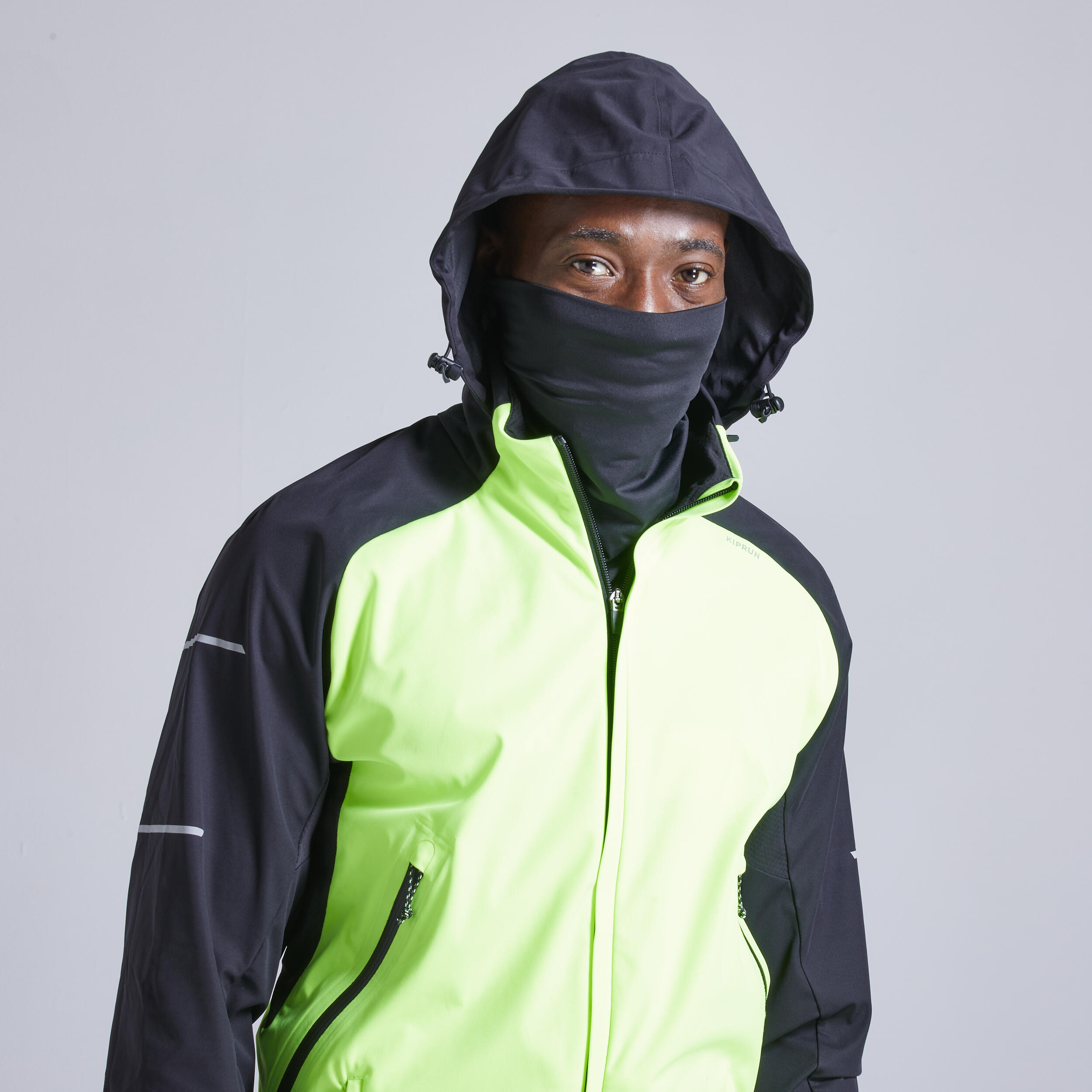 Chaqueta running Hombre cortaviento perlante Kiprun Warm