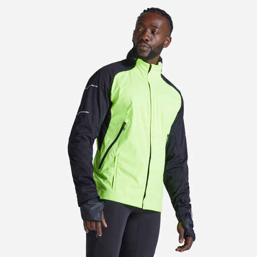 
      KIPRUN WARM REGUL MEN'S RUNNING WINDBREAKER WATERPROOF YELLOW
  