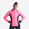 VESTE RUNNING FEMME KIPRUN WARM REGUL ROSE FLUO