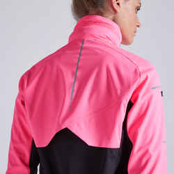 KIPRUN WARM REGUL WOMEN'S RUNNING JACKET FLUO PINK