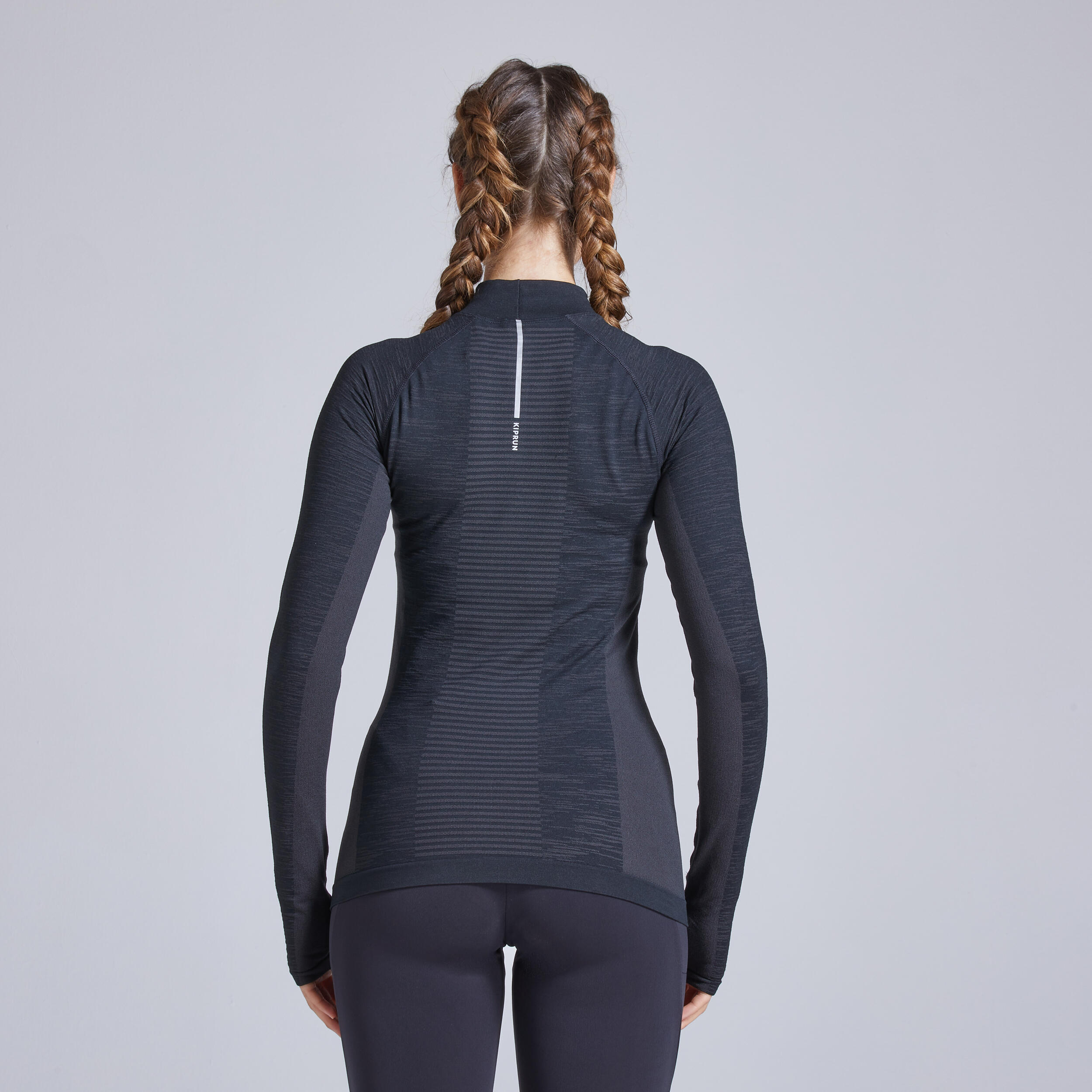 SKINCARE WOMEN'S LONG-SLEEVED RUNNING T-SHIRT - BLACK 2/6