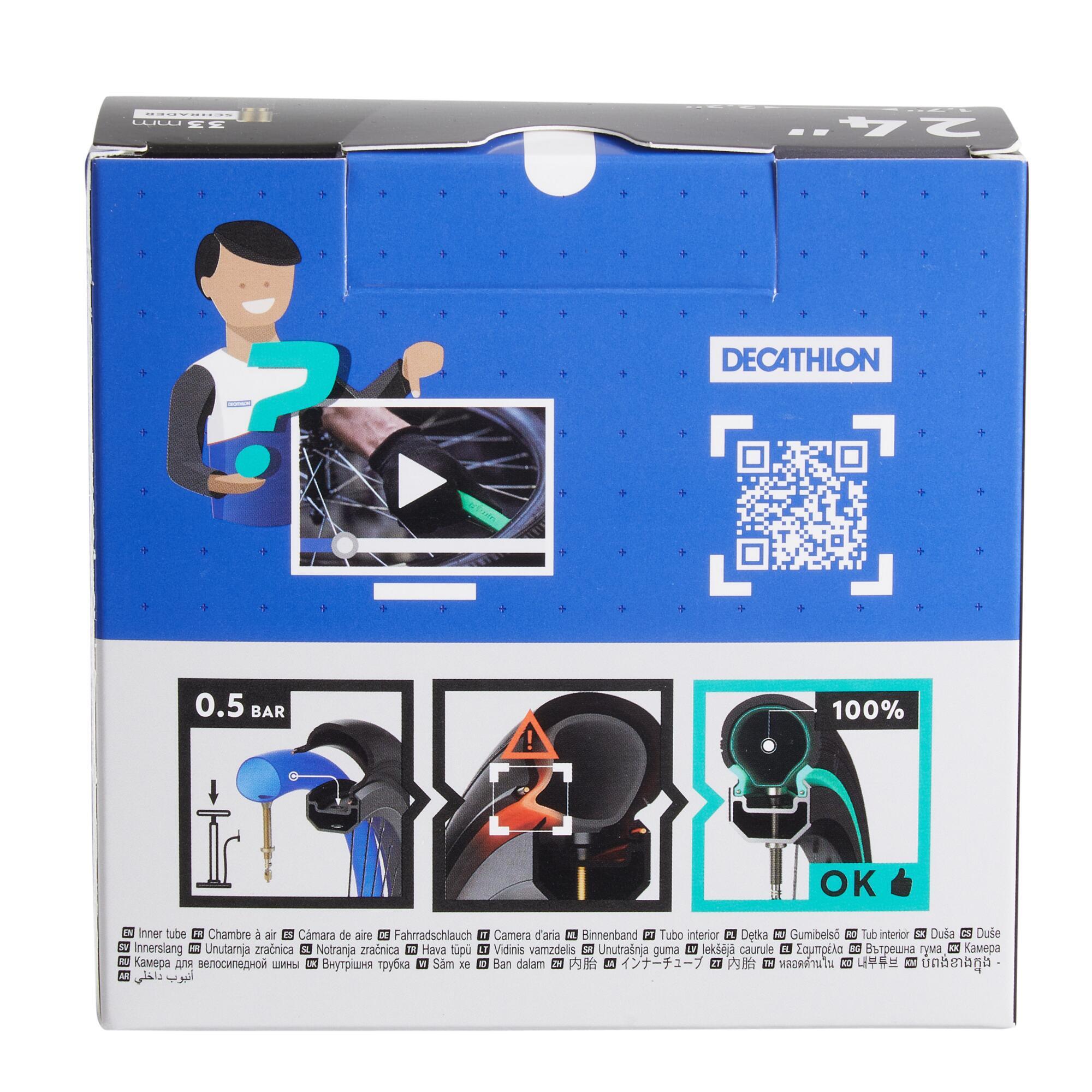 CAMERA D'ARIA 24x1,7/2,2 SCHRADER AUTO REPARANTE