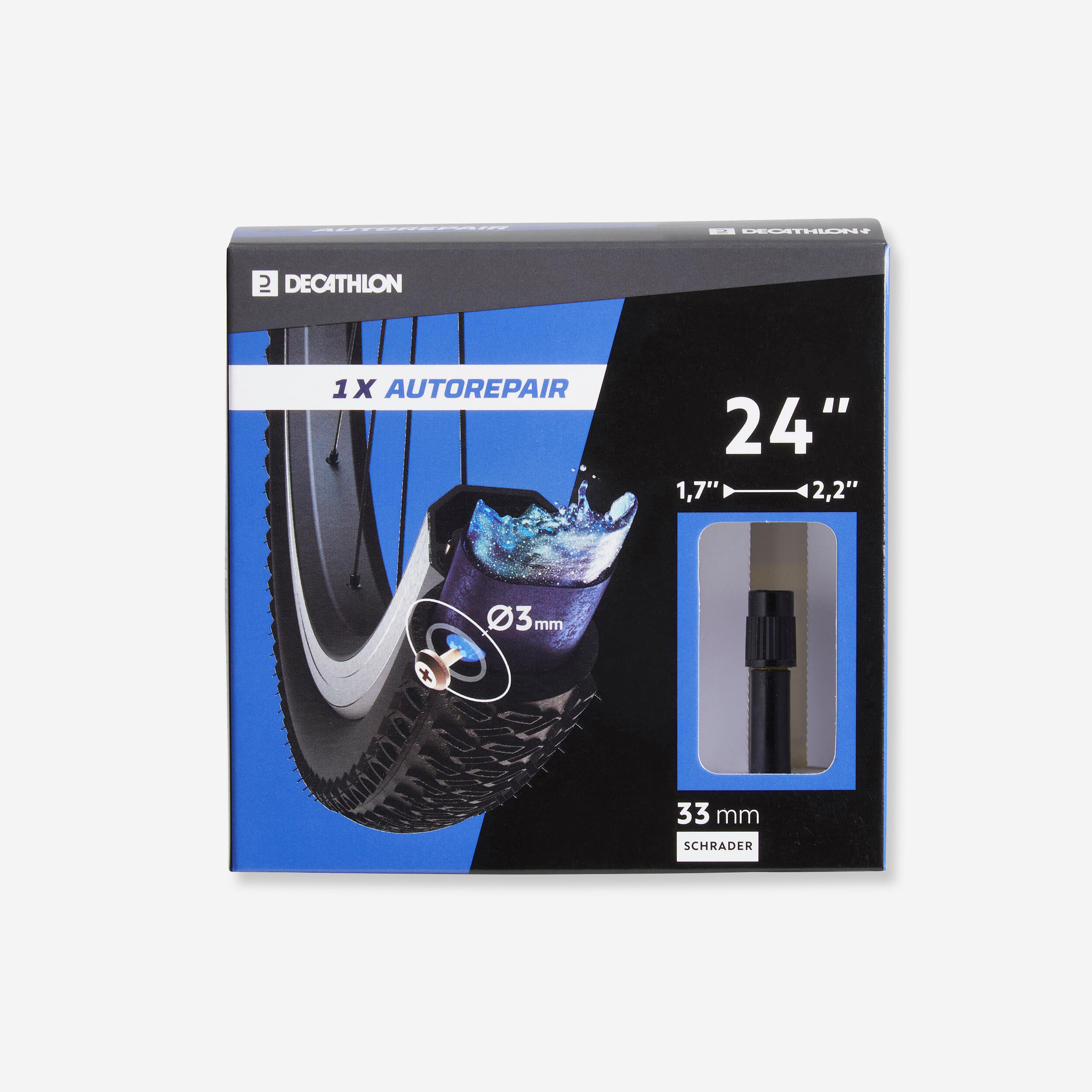 24x1.7-2.2 Self-sealing Bike Inner Tube - Schrader 1/5