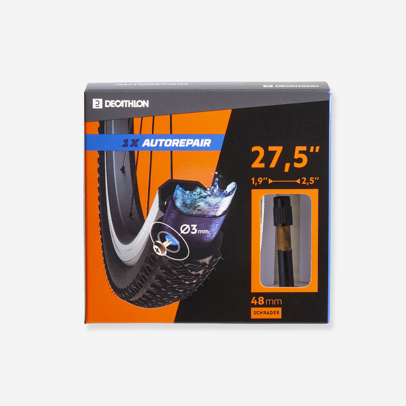 CHAMBRE A AIR 27 5x1 90 2 50 AUTO REPARANTE VALVE SCHRADER 48 MM pour les clubs et collectivites Decathlon Pro