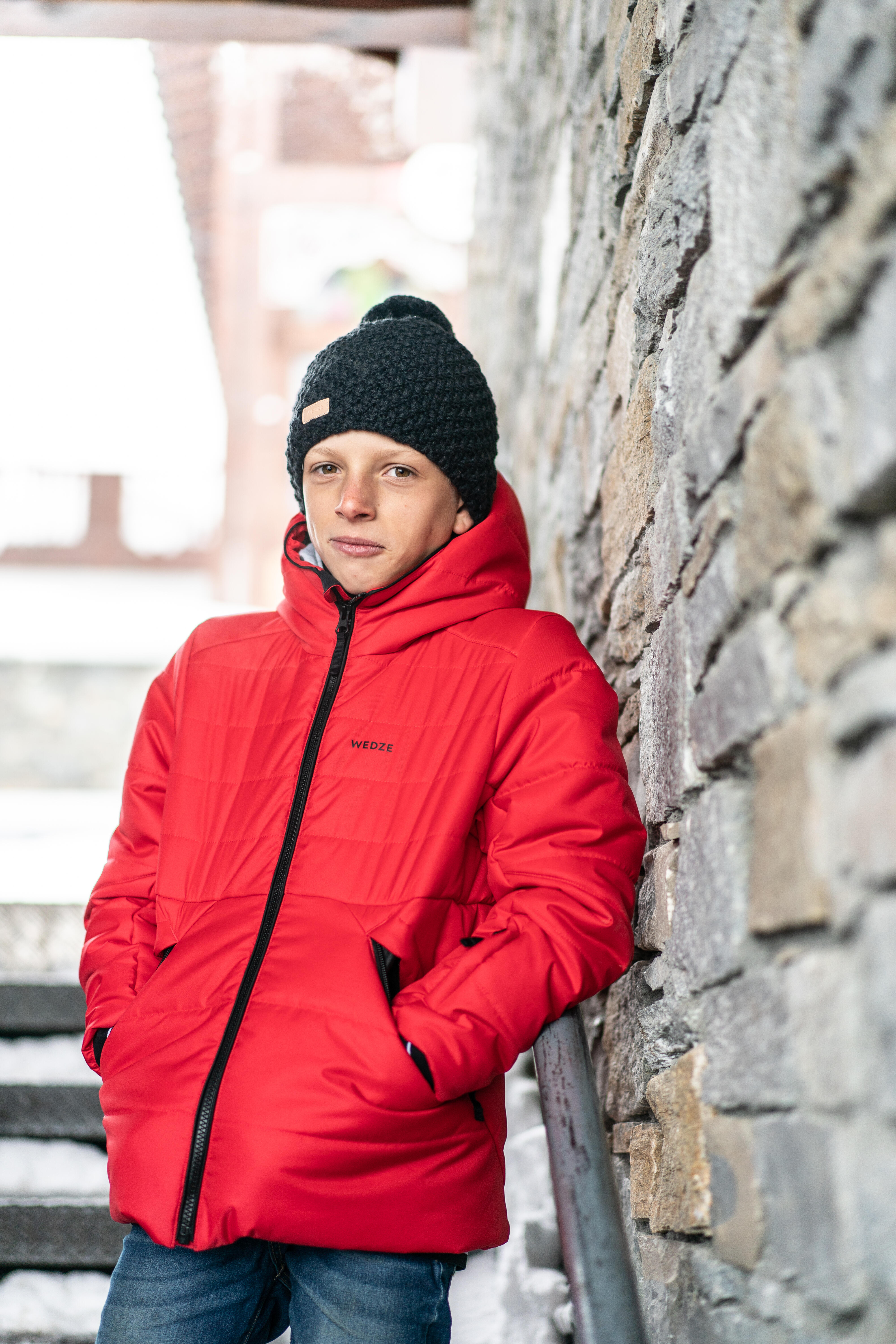 Kids’ Warm and Waterproof Padded Ski Jacket, 100 - WEDZE