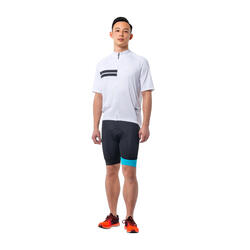 Men's Short-Sleeved Warm Weather Road Cycling Jersey RC100 - White