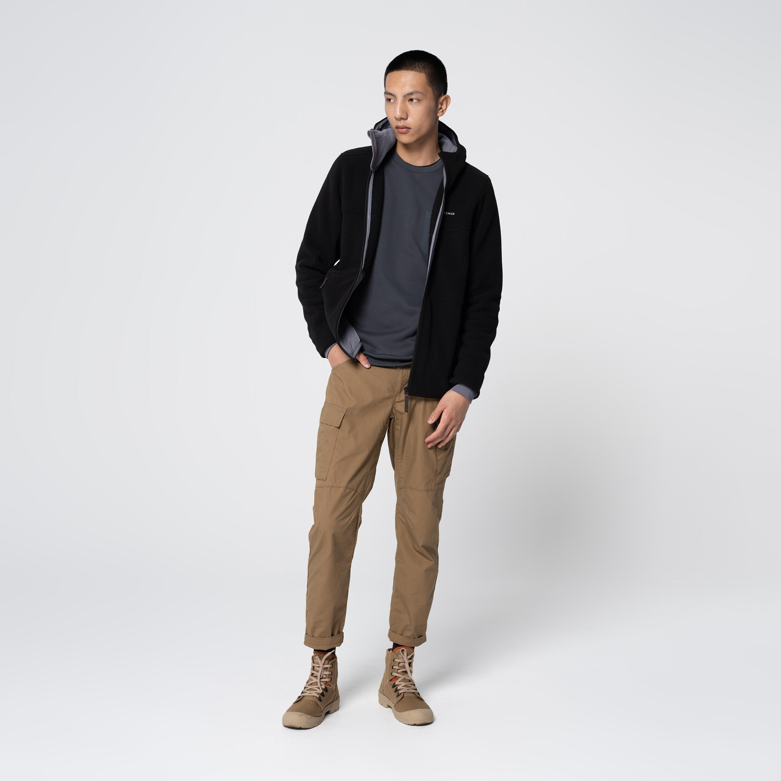 Men’s Fleece Hoodie Jacket - SH 500 - QUECHUA