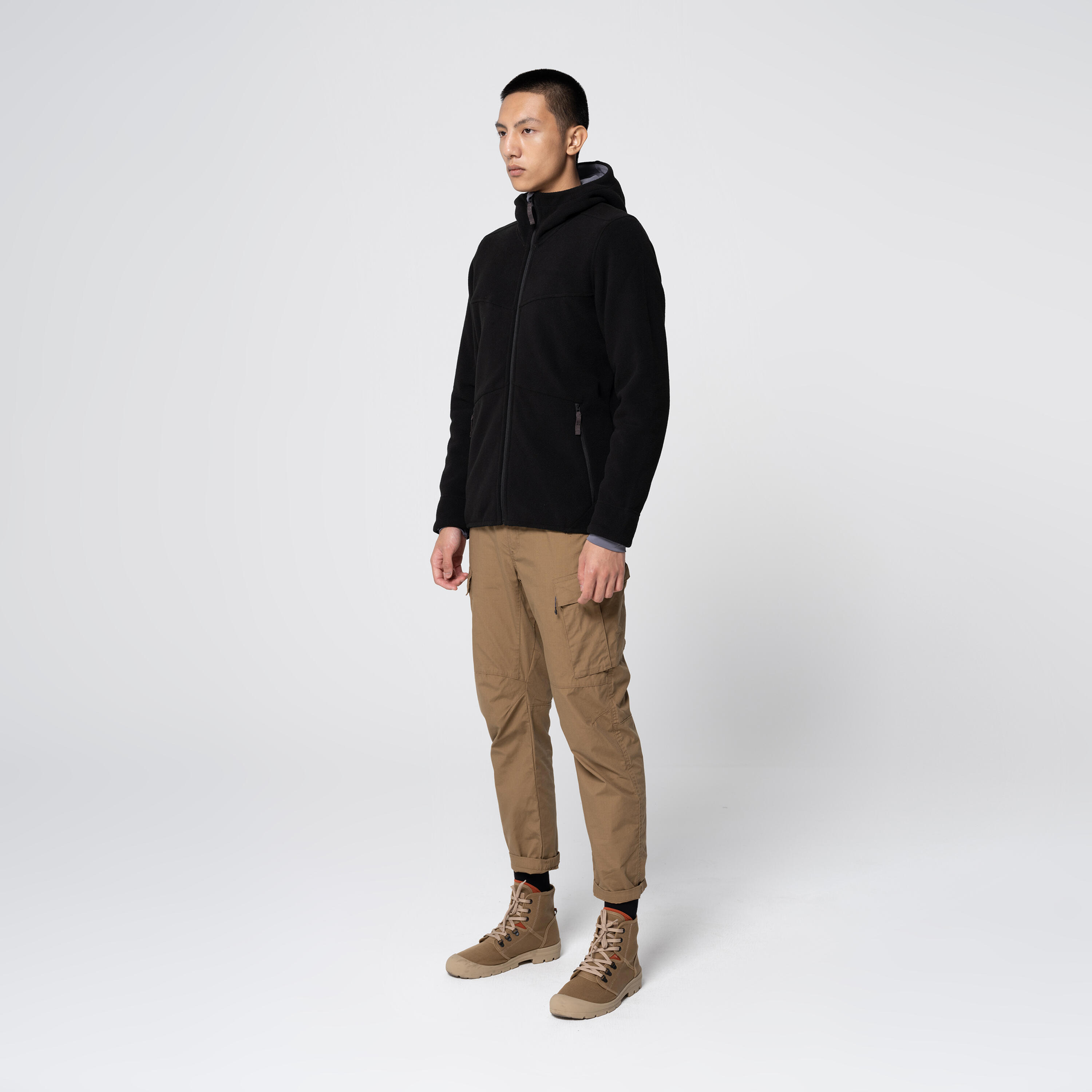 Veste en polaire à capuchon homme – SH 500 2/6